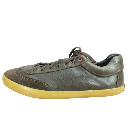 Camper Camper Brown Leather Lace Up Low Top Casual Sneaker Shoes Size 9 - Picture 1 of 10